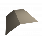 Планка конька плоского 190х190 0,5 Satin с пленкой RAL 1015 светлая слоновая кость (2м)