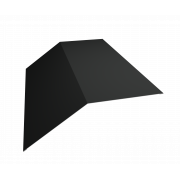 Планка конька плоского 190х190 0,5 Satin с пленкой RAL 7016 антрацитово-серый (2м)