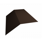 Планка конька плоского 190х190 0,5 Satin с пленкой RAL 8017 шоколад (3м)