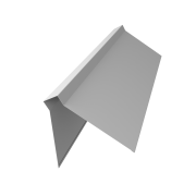 Планка конька плоского 220х50х220 0,45 PE с пленкой RAL 9003 сигнальный белый (3м)