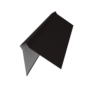 Планка конька плоского 220х50х220 0,5 Satin Matt RAL 9005 черный (2м)