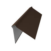 Планка конька плоского 220х50х220 0,5 Satin Matt RAL 8017 шоколад (3м)