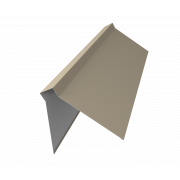 Планка конька плоского 220х50х220 0,5 Satin с пленкой RAL 1015 светлая слоновая кость (3м)