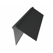 Планка конька плоского 220х50х220 0,5 Satin с пленкой RAL 7016 антрацитово-серый (3м)