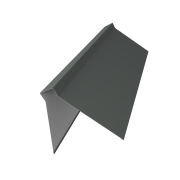 Планка конька плоского 220х50х220 0,45 PE с пленкой RAL 7005 мышино-серый (3м)