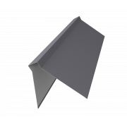 Планка конька плоского 220х50х220 0,5 Satin с пленкой RAL 7004 сигнальный серый (3м)