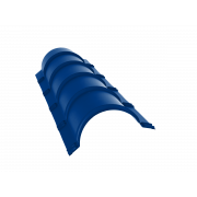 Планка конька полукруглого 0,45 PE с пленкой RAL 5002 ультрамариново-синий (1,97м)