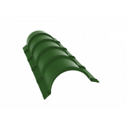 Планка конька полукруглого 0,45 PE с пленкой RAL 6002 лиственно-зеленый (1,97м)