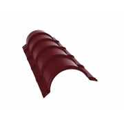 Планка конька полукруглого 0,5 Satin Matt RAL 3005 красное вино (1,97м)