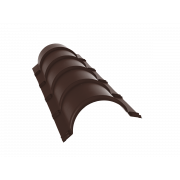 Планка конька полукруглого 0,5 Satin с пленкой RAL 8017 шоколад (1,97м)