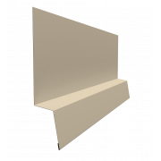 Планка начальная фальц 0,5 Satin с пленкой RAL 1015 светлая слоновая кость (3м)