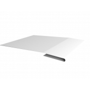 Планка начальная 0,5 Satin с пленкой RAL 9003 сигнальный белый (2м)