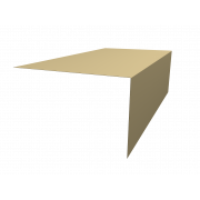 Планка околооконная фальц 0,45 PE с пленкой RAL 1014 слоновая кость (3м)