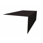 Планка околооконная фальц 0,5 PurPro с пленкой RAL 9005 черный (2м)