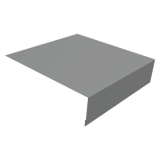 Планка околооконная простая 200х50 0,45 PE с пленкой RAL 9006бело-алюминиевый (3м)