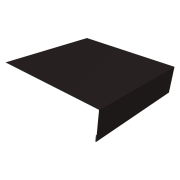 Планка околооконная простая 200х50 0,5 Satin с пленкой RAL 9005 черный (3м)