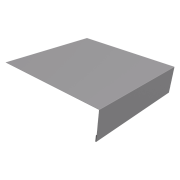 Планка околооконная простая 200х50 0,5 GreenCoat Pural BT с пленкой RR 21 светло-серый (RAL 7040 серое окно) (2м)