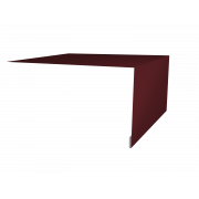 Планка околооконная простая 250х75 0,4 PE с пленкой RAL 3005 красное вино (3м)