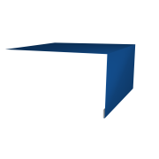 Планка околооконная простая 250х75 0,45 PE с пленкой RAL 5005 сигнальный синий (3м)