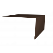 Планка околооконная простая 250х75 0,5 Atlas X с пленкой RAL 8017 шоколад (2м)