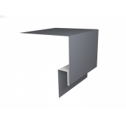 Планка околооконная сложная 250х50х18 (j-фаска) 0,5 Satin с пленкой RAL 9003 сигнальный белый (3м)