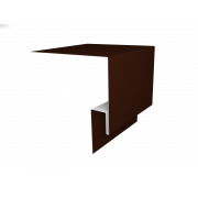 Планка околооконная сложная 250х75х18 (j-фаска) 0,45 PE с пленкой RAL 3009 оксидно-красный (3м)
