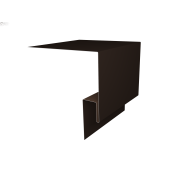 Планка околооконная сложная 250х75х18 (j-фаска) 0,45 Drap TwinColor RAL 8017 шоколад (3м)