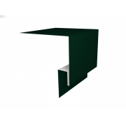 Планка околооконная сложная 250х75х18 (j-фаска) 0,5 Satin с пленкой RAL 6005 зеленый мох (2м)