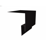 Планка околооконная сложная 250х75х18 (j-фаска) 0,5 Velur X RAL 9005 черный (3м)