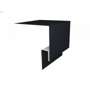Планка околооконная сложная 250х75х18 (j-фаска) 0,5 Satin с пленкой RAL 7024 мокрый асфальт (2м)