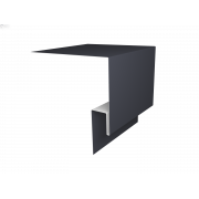Планка околооконная сложная 250х75х18 (j-фаска) 0,5 Satin с пленкой RAL 7004 сигнальный серый (3м)