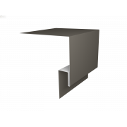 Планка околооконная сложная 250х75х18 (j-фаска) 0,5 Satin с пленкой RAL 1015 светлая слоновая кость (3м)