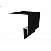 Планка околооконная сложная 250х75х18 (j-фаска) 0,5 Satin Matt RAL 9005 черный (2м)