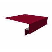 Планка околооконная сложная БХ new 250х50х27 (j-фаска) 0,45 PE с пленкой RAL 3003 рубиново-красный (3м)