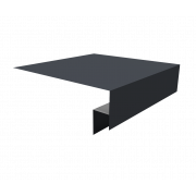 Планка околооконная сложная БХ new 250х50х27 (j-фаска) 0,5 Satin с пленкой RAL 7024 мокрый асфальт (3м)