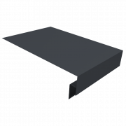 Планка околооконная сложная Кликфальц Pro 0,5 Velur X RAL 7024 мокрый асфальт (3м)