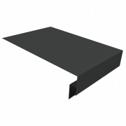 Планка околооконная сложная Кликфальц Pro 0,5 Velur X RAL 7016 антрацитово-серый (3м)