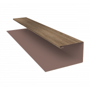 Планка П-образная БХ new 0,45 Print Elite White Wood TwinColor (2м)