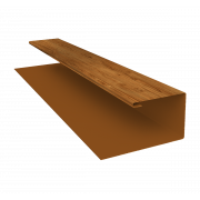 Планка П-образная БХ new 0,45 Print Elite Golden Wood TwinColor (3м)