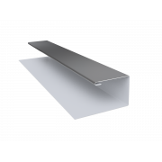 Планка П-образная БХ new 0,5 Satin с пленкой RAL 9006 бело-алюминиевый (2м)