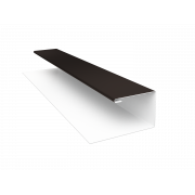 Планка П-образная БХ new 0,5 Satin с пленкой RR 32 темно-коричневый (2м)