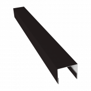 Планка П-образная заборная 20 0,5 Satin Matt RAL 9005 черный (2м)