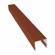 Планка П-образная заборная 20 0,5 Satin Matt RAL 8004 терракота (3м)