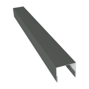 Планка П-образная заборная 24 0,45 PE с пленкой RAL 7005 мышино-серый (3м)