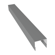 Планка П-образная заборная 24 0,45 PE с пленкой RAL 9006бело-алюминиевый (2,5м)