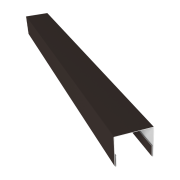 Планка П-образная заборная 24 0,45 PE с пленкой RR 32 темно-коричневый (2,5м)