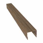 Планка П-образная заборная 24 0,45 Print Elite White Wood TwinColor (3м)