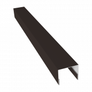 Планка П-образная заборная 24 0,5 Satin Matt RR 32 темно-коричневый (2м)