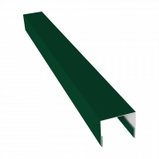 Планка П-образная заборная 24 0,5 Satin с пленкой RAL 6005 зеленый мох (2,5м)