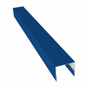 Планка П-образная заборная 24 0,5 Satin с пленкой RAL 5005 сигнальный синий (2,5м)